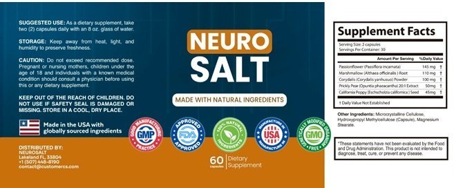Neurro Salt Ingredients
